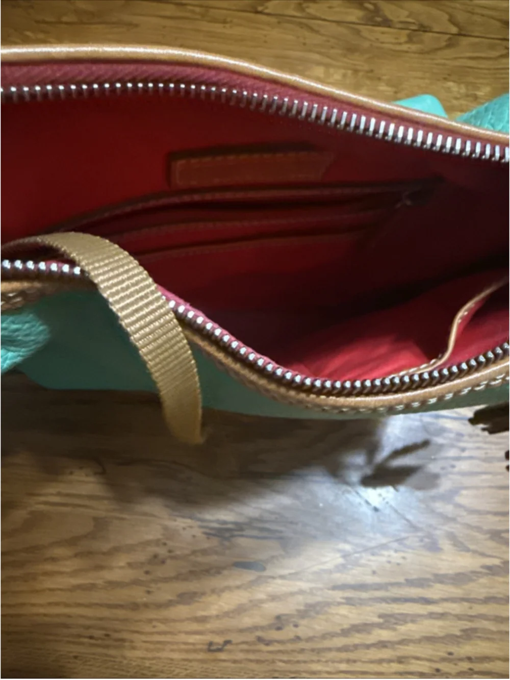 Dooney & Bourke Pebble Grain Paige Sac Hobo Bag in Carribean Green